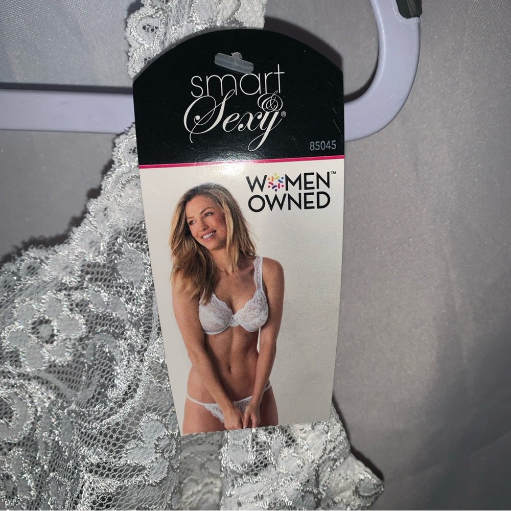 Smart & Sexy Bra White Underwire Support Lace Brassiere NWT Size 46DD